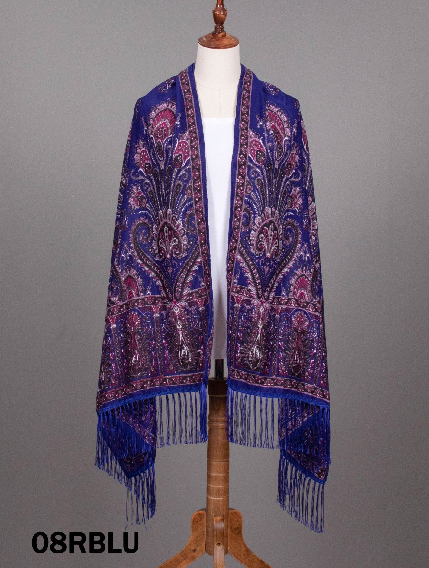 Pashmina Scarf - Paisley Print with Tassels (2 Colours available)