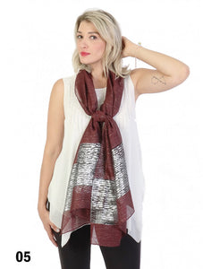 Silver Filigree Wrinkle Scarf (2 Colours available)