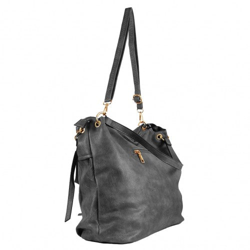 Grey Quilted Handbag