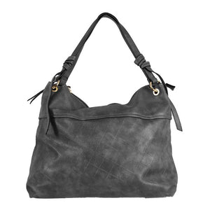 Grey Quilted Handbag