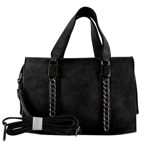 Black Handbag with Link Detailing
