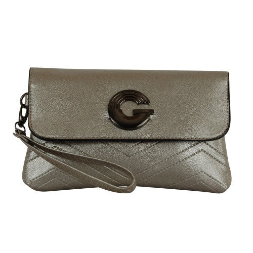 SIlver Cross Body Bag With G Logo