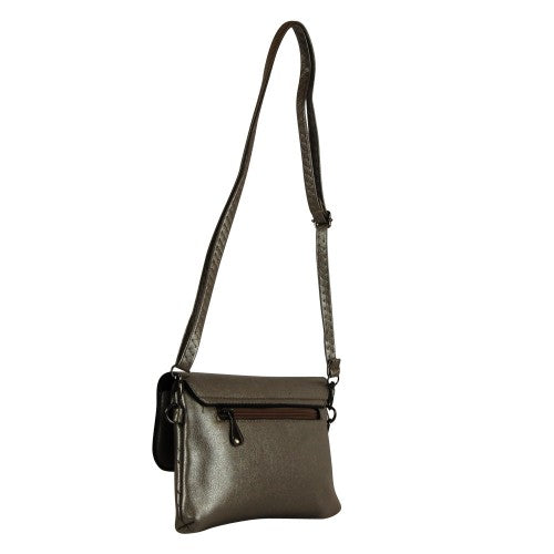 SIlver Cross Body Bag With G Logo