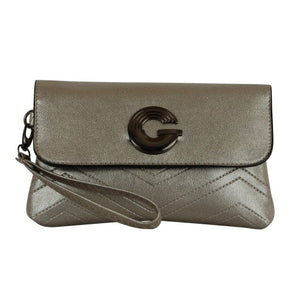 SIlver Cross Body Bag With G Logo