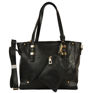 Black Handbag with Matching Pouch