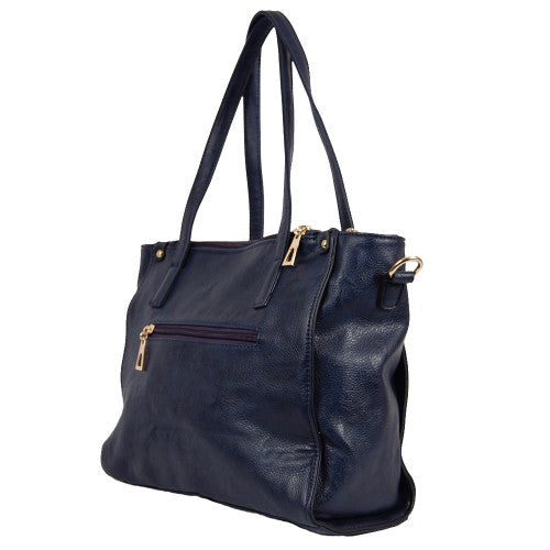 Navy Handbag with Matching Pouch