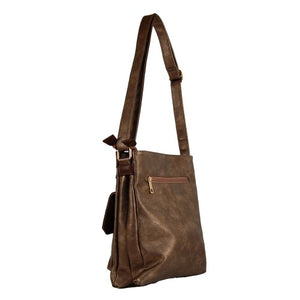Brown Crossbody Bag with Brown Detail