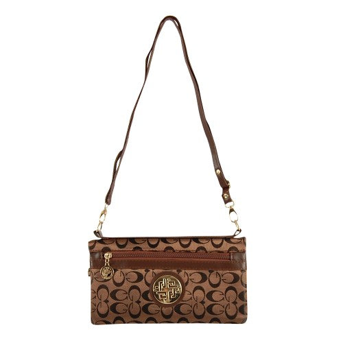 Brown Crossbody Logo Bag